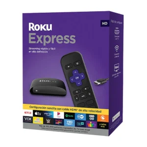 Convertidor a smart TV Roku Express HD + control remoto + cable HDMI alta velocidad