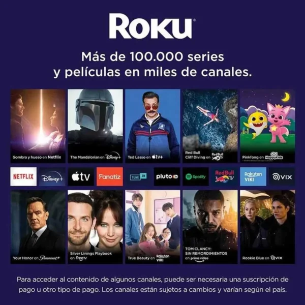 Convertidor a smart TV Roku Express HD + control remoto + cable HDMI alta velocidad - Imagen 8