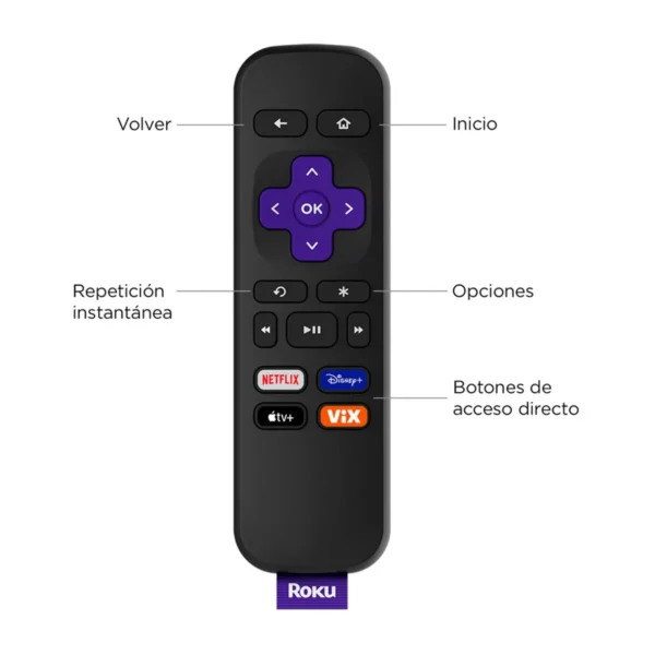 Convertidor a Smart TV Roku Express 4K, HDR transmisión inalámbrica, control remoto simple, incluye cable HDMI premium - Imagen 3