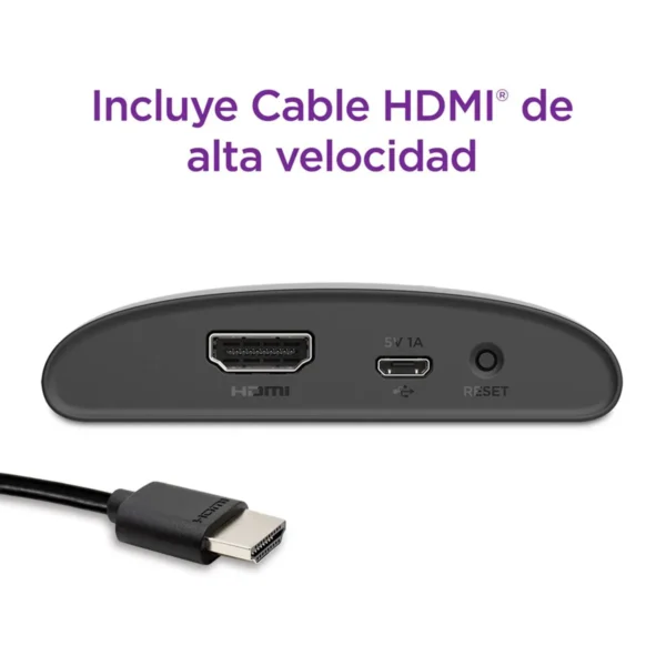 Convertidor a Smart TV Roku Express 4K, HDR transmisión inalámbrica, control remoto simple, incluye cable HDMI premium - Imagen 4
