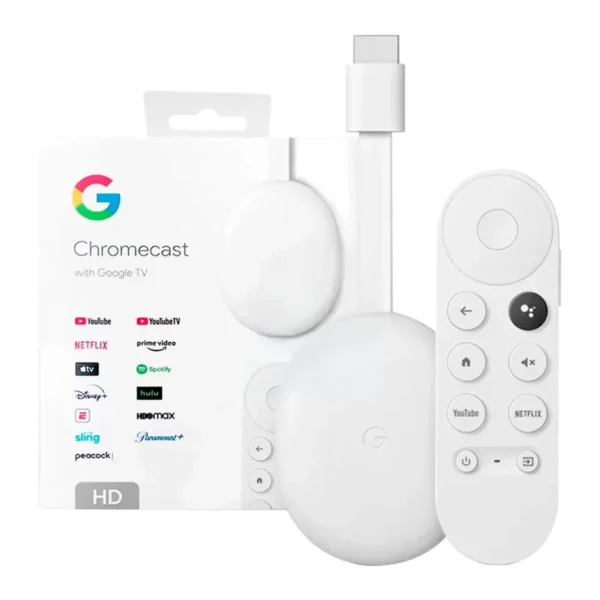 Google Chromecast 4ta generación HD + Google TV y control de voz Google Assistant