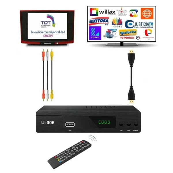 Sintonizador Digital Tdt Full Hd Antena Digital Interior - Imagen 3