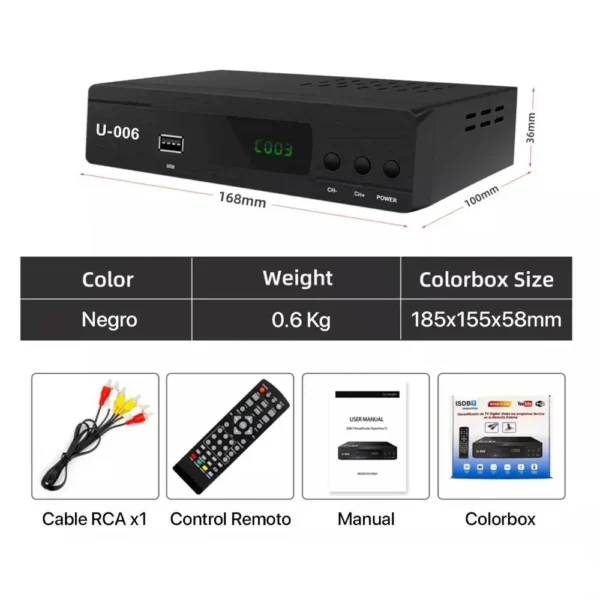 Sintonizador Digital Tdt Full Hd Antena Digital Interior - Imagen 7